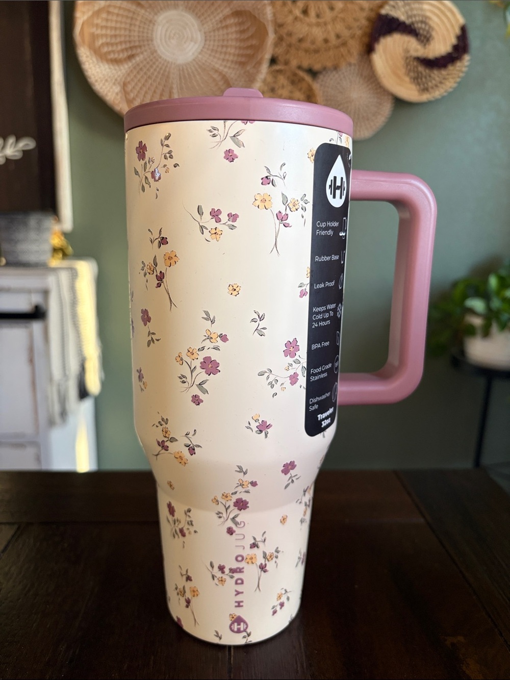 HYDROJUG 32 oz. Traveler Tumbler in Flora! New!